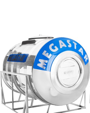 Bồn nước Inox Megastar Super 500L - 10.000L Ngang