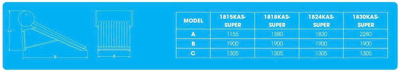 Máy nước nóng NLMT Megasun dòng KAS-SUPER - Ảnh 3