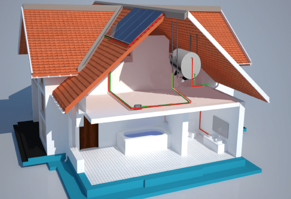 Máy nước nóng NLMT Tấm phẳng Megasun Bồn tách rời - Ảnh 2