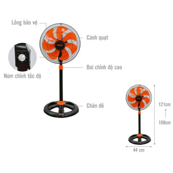 Quạt Đứng Thân Sắt Senko DTS1607 - Ảnh 3