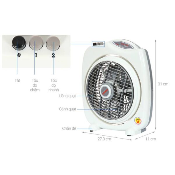 Quạt Bàn Đảo 2 Tấc Senko BD230 - Ảnh 2