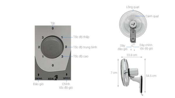 Quạt Treo ASIA VINA VY357792 - 55W - Ảnh 7