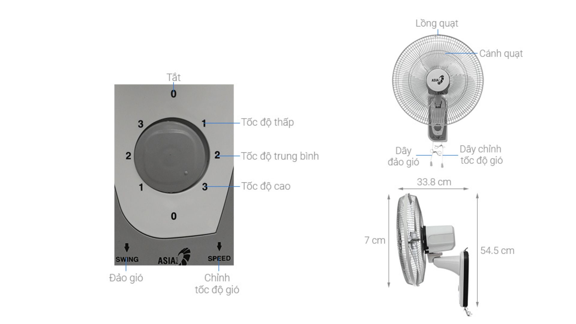 Quạt Treo ASIA VINA VY357792 - 55W - Ảnh 7