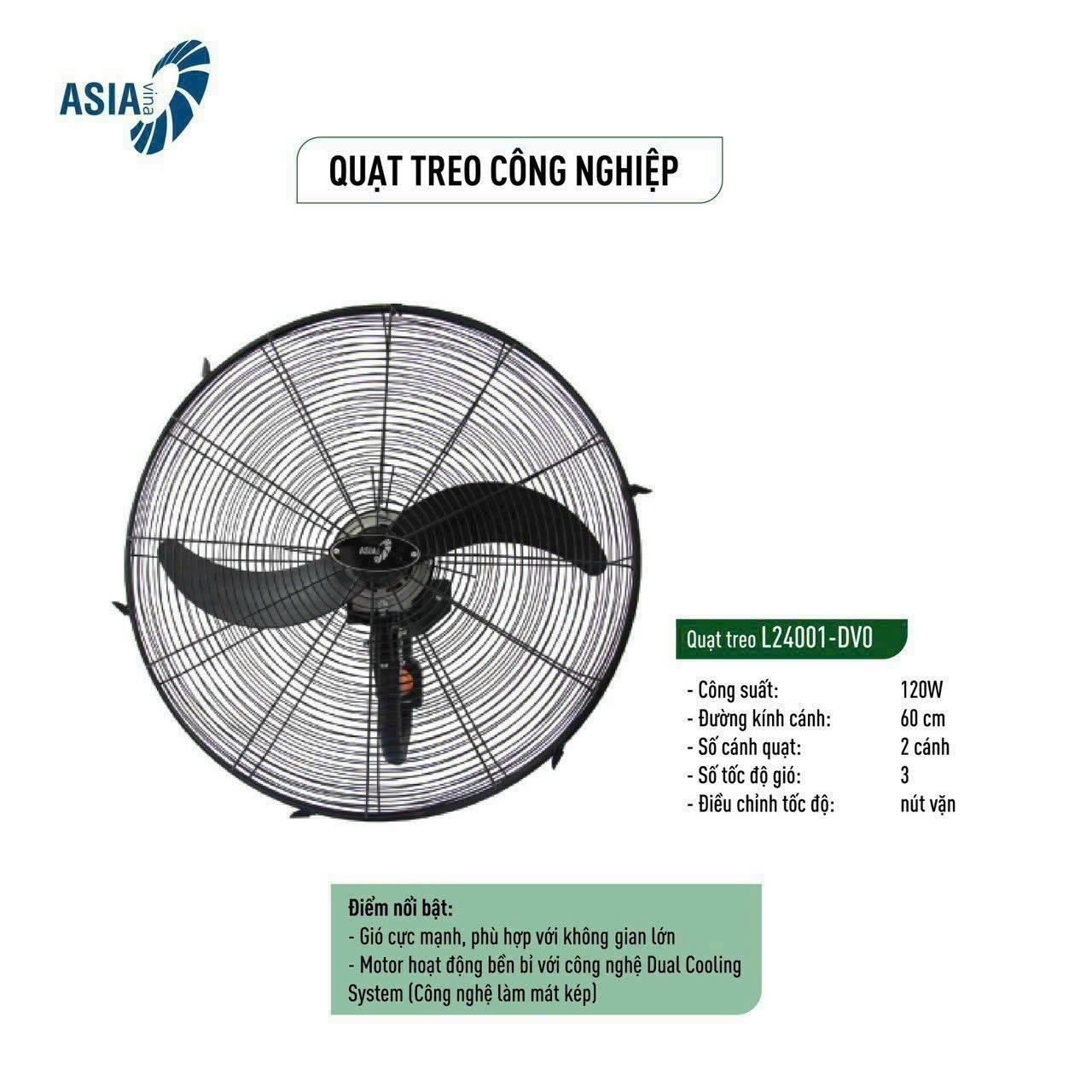 Quạt Treo CN ASIA VINA - L24001-DV0 - Ảnh 5