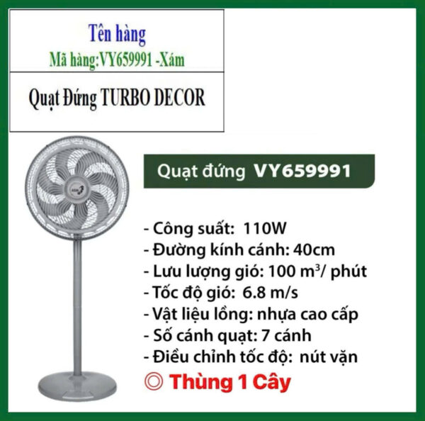 Quạt Lửng ASIA Turbo Decor VY659991 - Ảnh 5